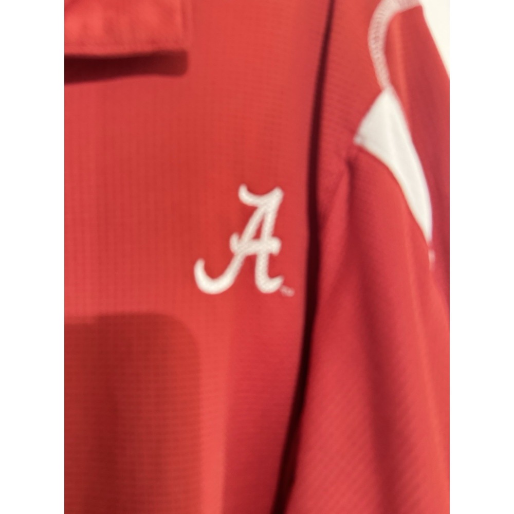 Nike Alabama Crimson Tide Polo Mens L University NCAA Dri Fit Small Hole On Back - Picture 2 of 7